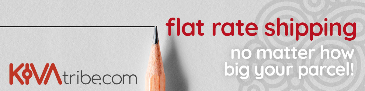 Banner_FlatRateShipping_1200x300px Flat rate shipping banner with Kiva Tribe logo