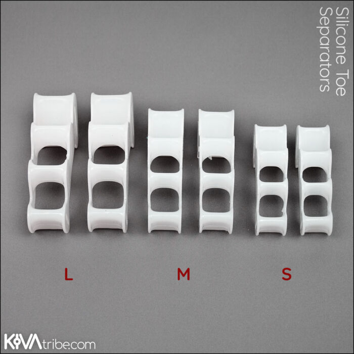 Silicone toe separators - view from top