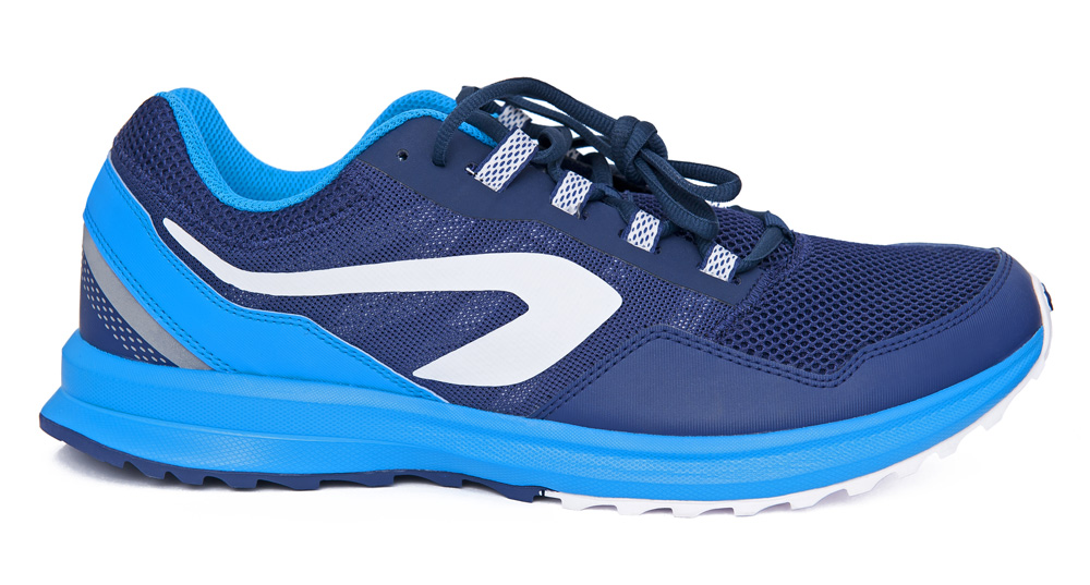 a photo of a running shoe showing toe spring