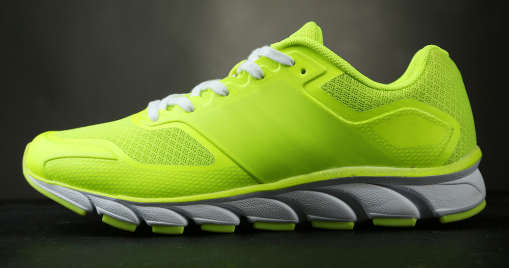 photo of a running shoe showing heel rise